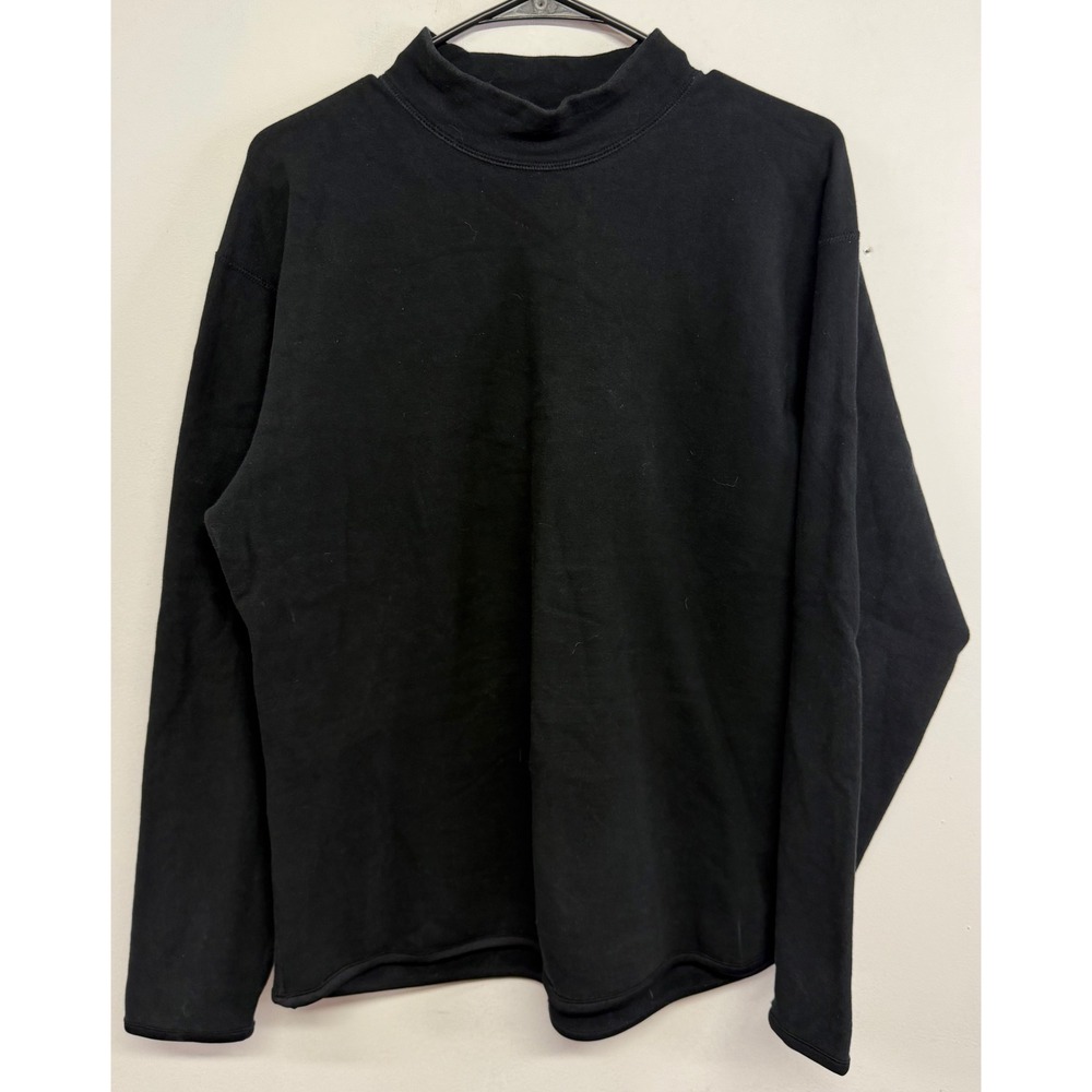 Pure Polaris Mens Mock Neck Fleece Base Layer Top Black Medium Long Sleeve